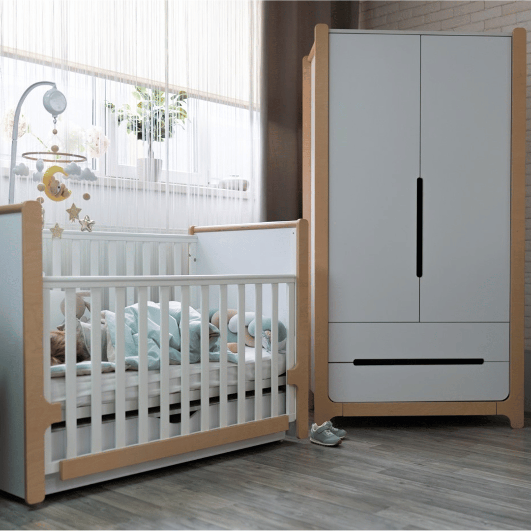 Dětská postýlka Markito Gekko Kids 120x60. Bílá / Přírodní Buk